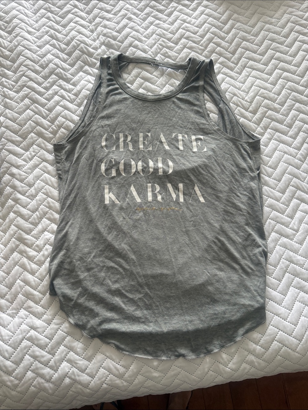 Spiritual Gangster Grey 'Create Good Karma' Tank